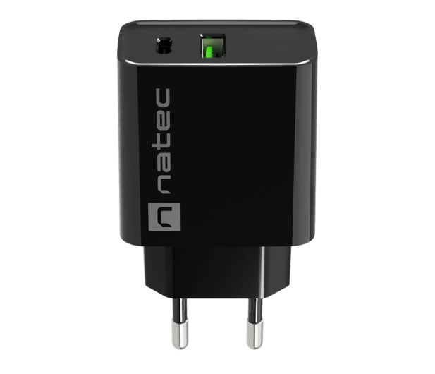 Natec RIBERA 1X USB-A + 1X USB-C 20W CZARNA - 1480409 - zdjęcie 2